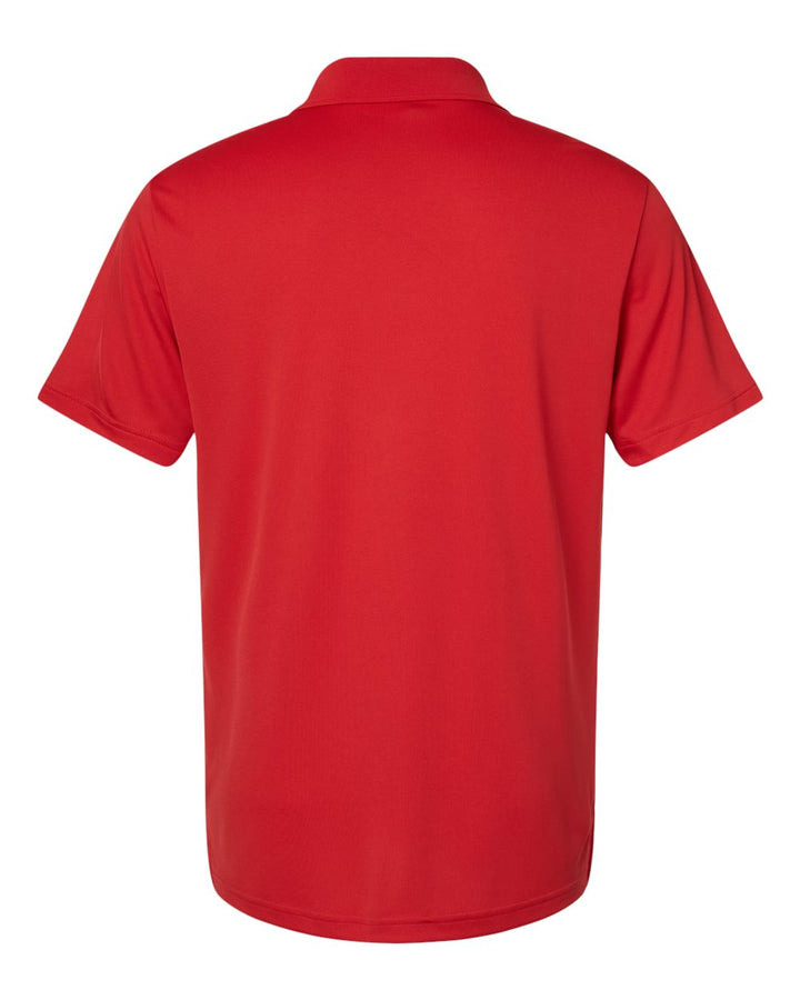 Rear View of Collegiate Red Performance Polo - A230