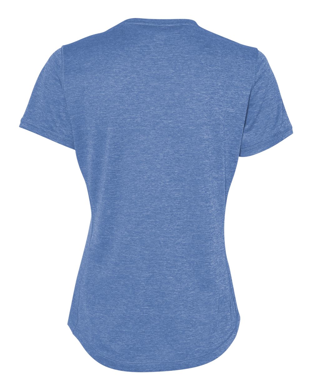 Rear View of Collegiate Royal Heather Women's Sport T-Shirt - A377