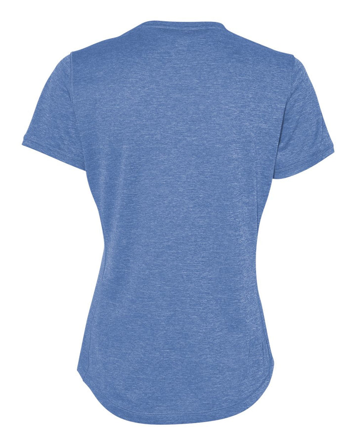 Rear View of Collegiate Royal Heather Women's Sport T-Shirt - A377