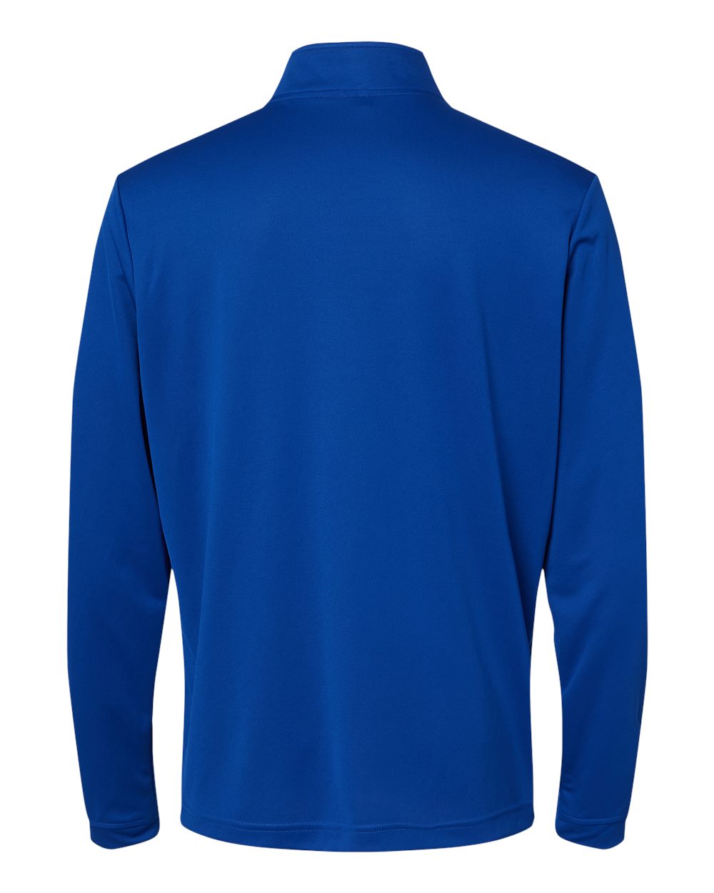 Rear View of Collegiate Royal Lightweight Quarter-Zip Pullover - A401