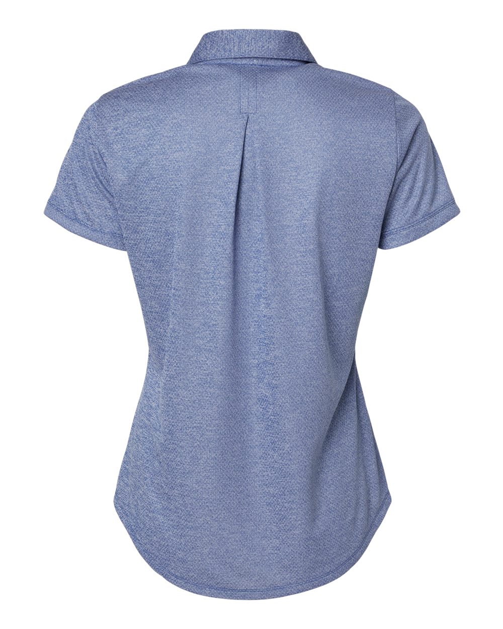 Rear View of Collegiate Royal Melange Women's Space Dyed Polo - A592