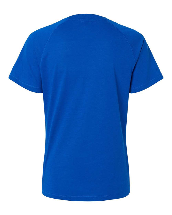 Rear View of Collegiate Royal Women's Blended T-Shirt - A557