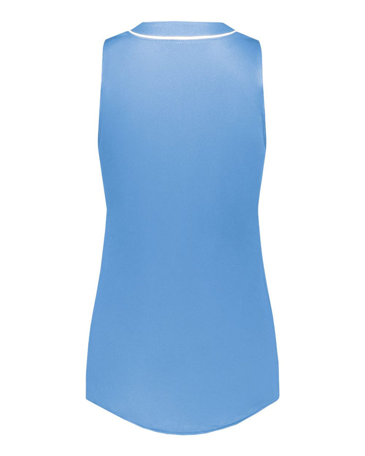 Rear View of Columbia Blue/ White Women's Cutter Jersey - 6913