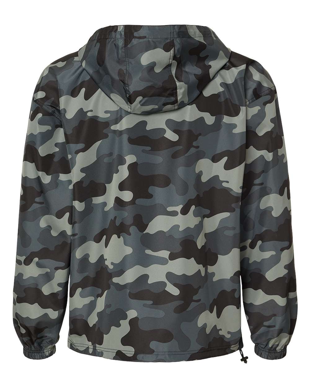 Rear View of Concrete Camo Packable Anorak Jacket - CO200