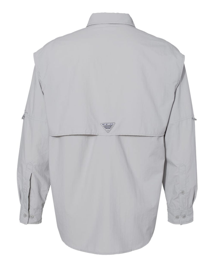 Rear View of Cool Grey PFG Bahama™ II Shirt - 212463