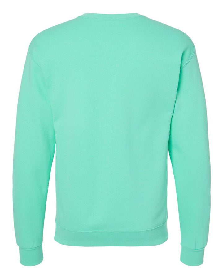 Rear View of Cool Mint NuBlend® Crewneck Sweatshirt - 562MR