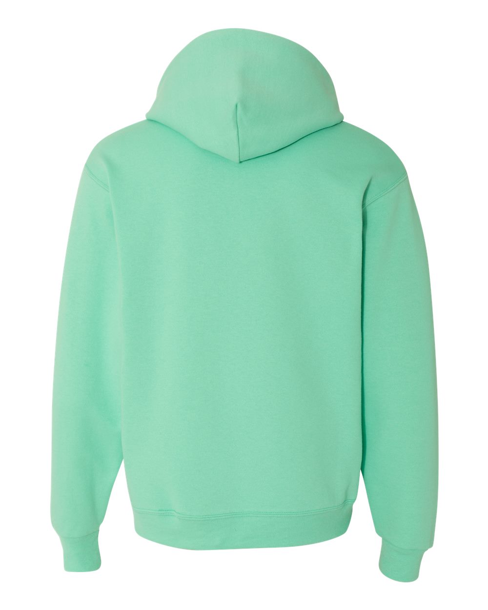 Rear View of Cool Mint NuBlend® Hooded Sweatshirt - 996MR