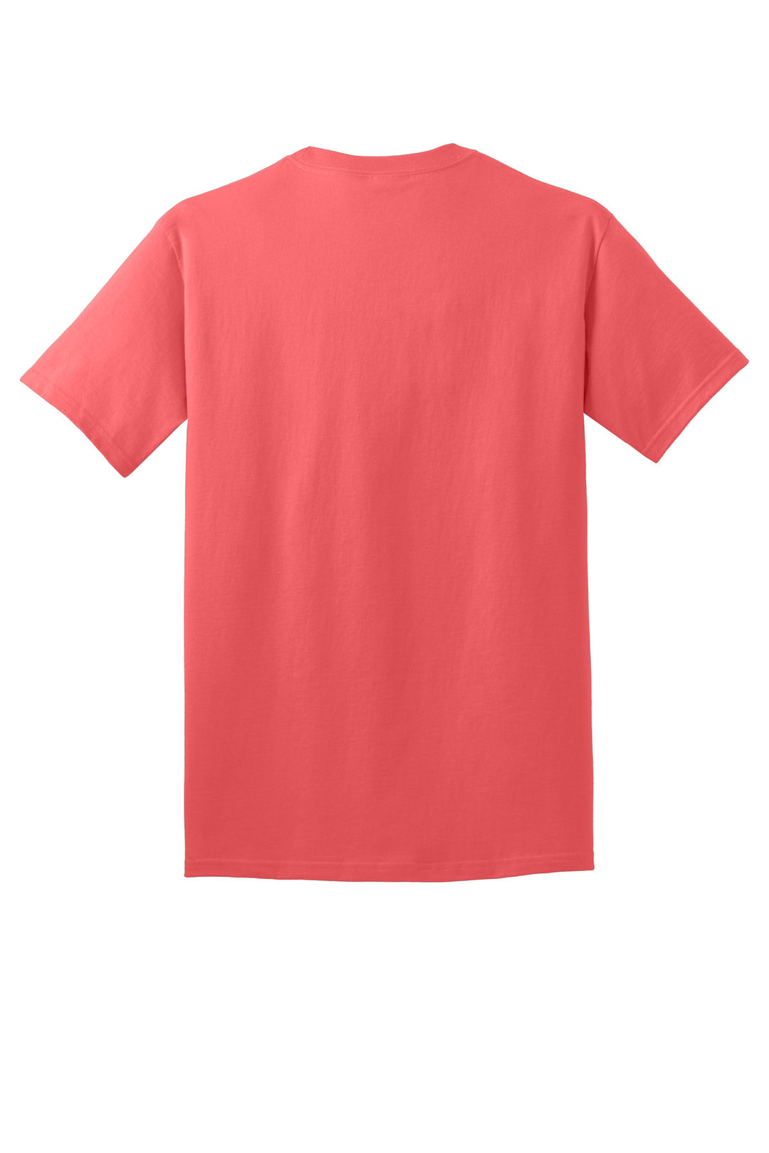 Rear View of Coral Port & Company - Core Cotton Tee. PC54
