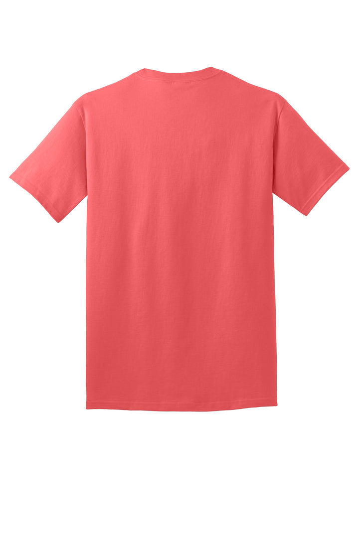 Rear View of Coral Port & Company - Core Cotton Tee. PC54