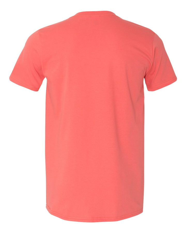 Rear View of Coral Silk Softstyle® T-Shirt - 64000