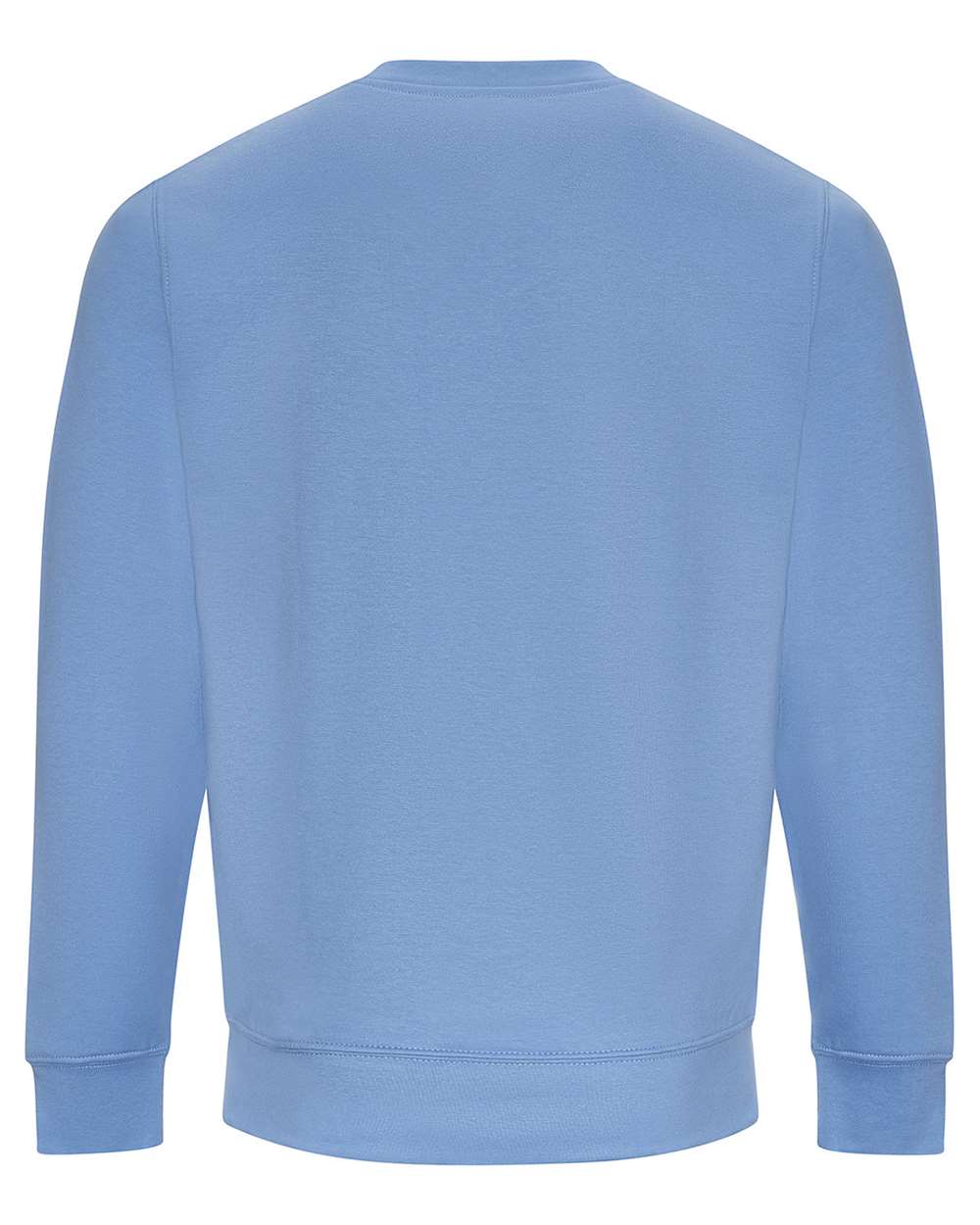 Rear View of Cornflower Blue College Crewneck Sweatshirt - JHA030