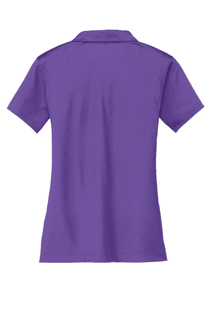 Rear View of Court Purple Nike Women's Dri-FIT Vertical Mesh Polo. 637165