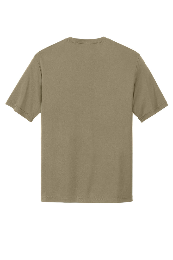 Rear View of Coyote Brown Sport-Tek PosiCharge Competitor Tee. ST350