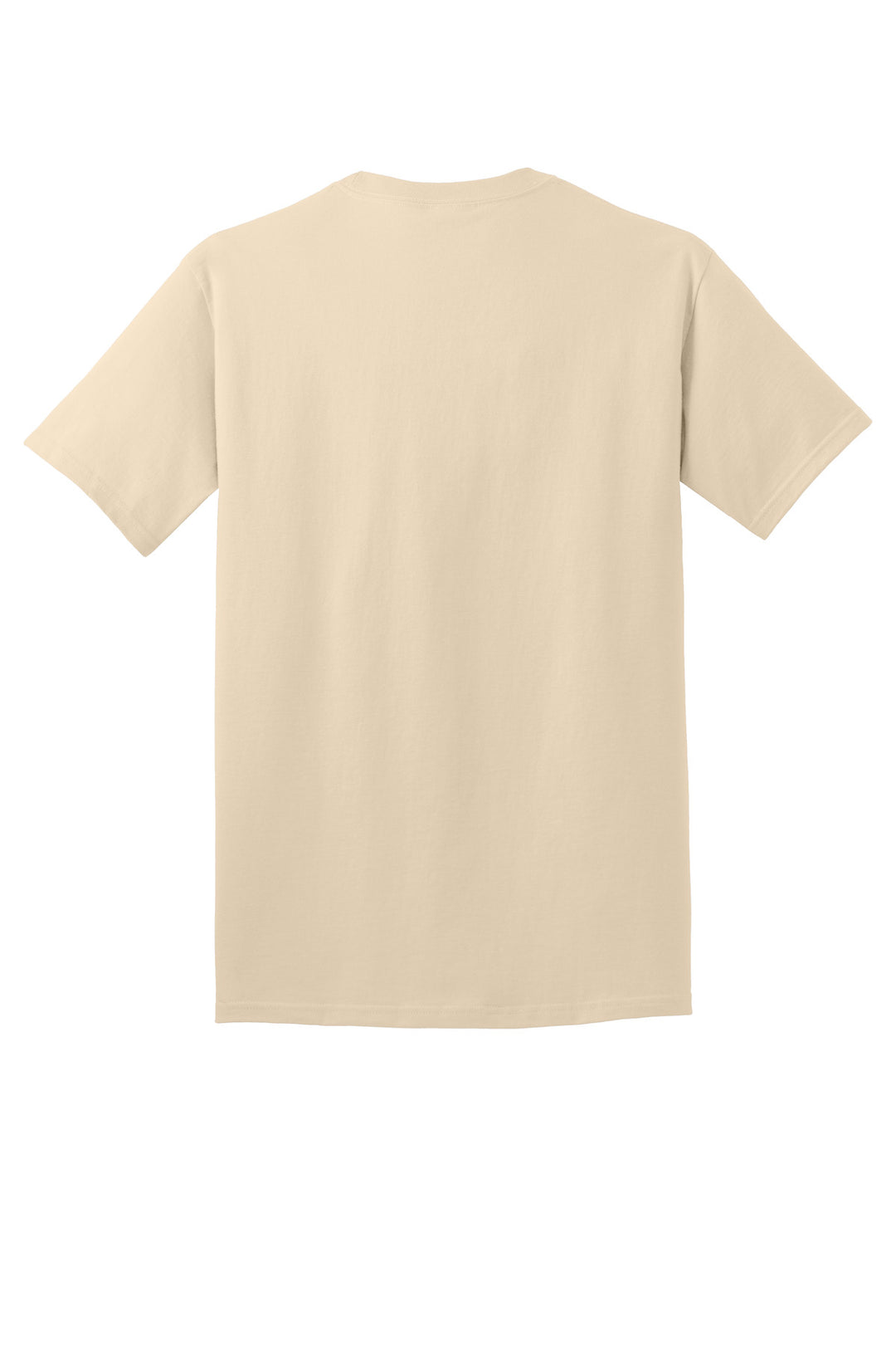 Rear View of Creme Port & Company - Core Cotton Tee. PC54