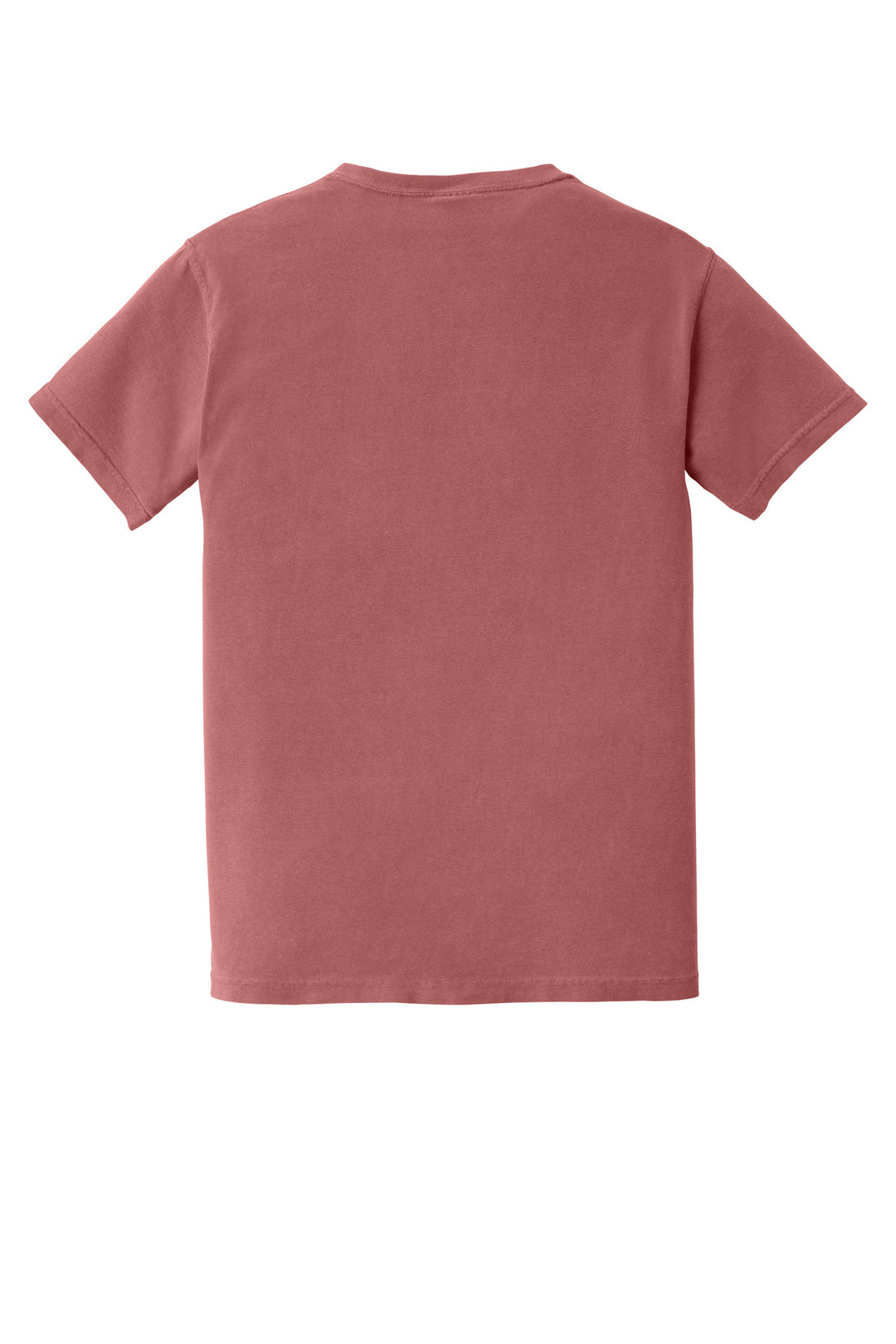 Rear View of Crimson COMFORT COLORS Heavyweight Ring Spun Pocket Tee. 6030