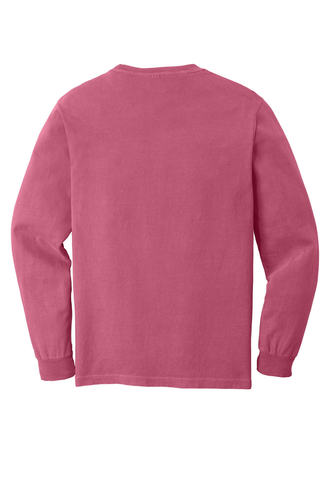 Rear View of Crunchbrry COMFORT COLORS Heavyweight Ring Spun Long Sleeve Pocket Tee. 4410