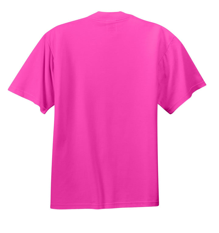 Rear View of Cyber Pink Jerzees - Dri-Power 50/50 Cotton/Poly T-Shirt. 29M