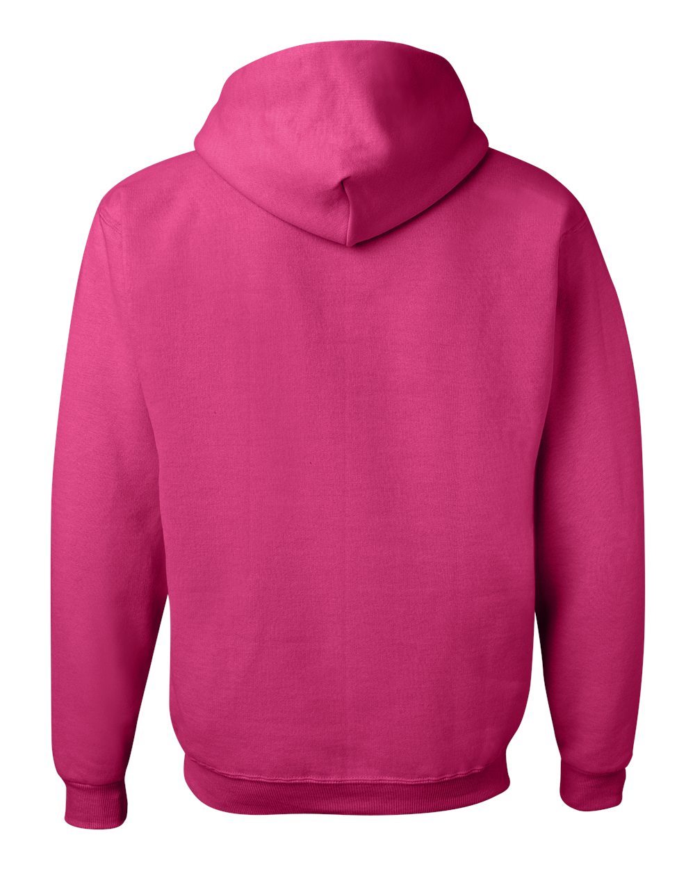 Rear View of Cyber Pink NuBlend® Hooded Sweatshirt - 996MR