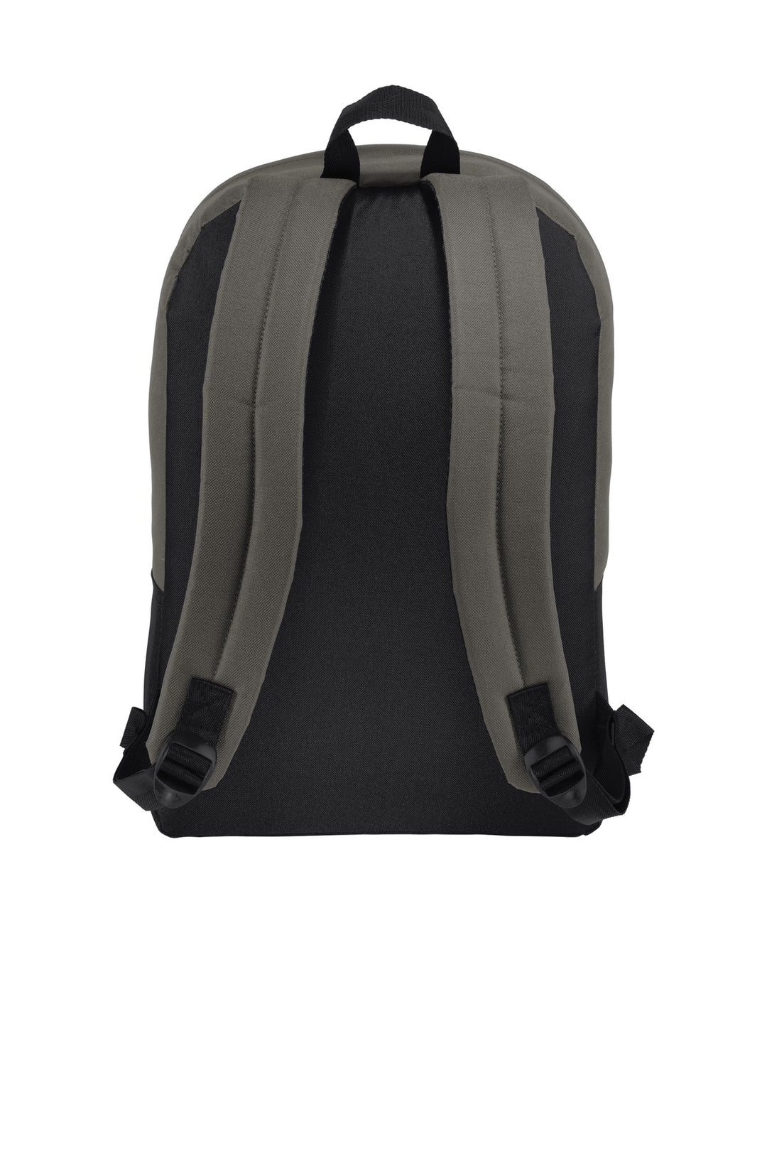 Rear View of Dark Char/Blk Port Authority Retro Backpack BG7150