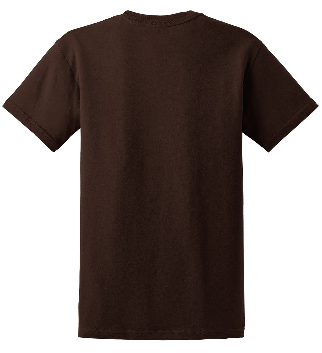 Rear View of Dark Chocolate Gildan - Ultra Cotton 100% US Cotton T-Shirt. 2000