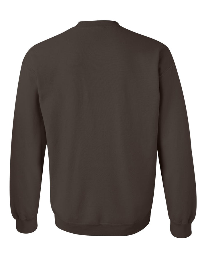 Rear View of Dark Chocolate Heavy Blend™ Crewneck Sweatshirt - 18000