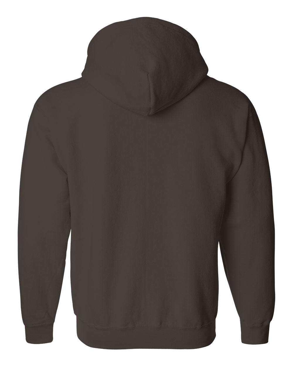 Rear View of Dark Chocolate Heavy Blend™ Full-Zip Hooded Sweatshirt - 18600