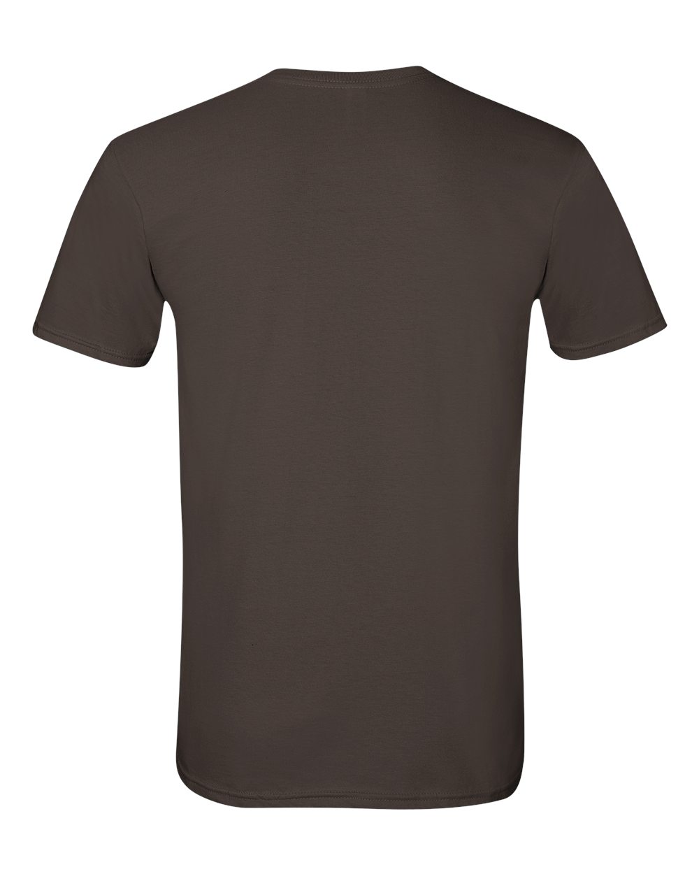Rear View of Dark Chocolate Softstyle® T-Shirt - 64000