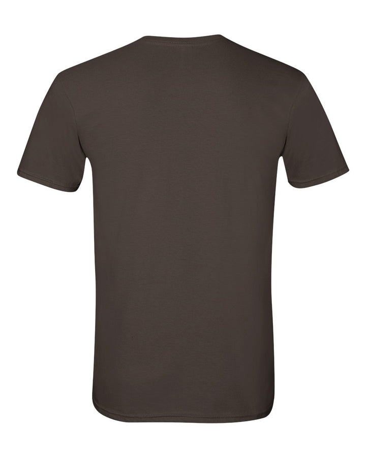 Rear View of Dark Chocolate Softstyle® T-Shirt - 64000