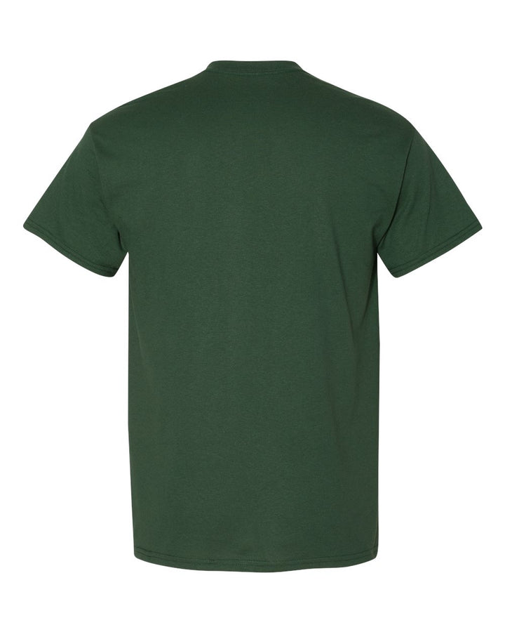 Rear View of Dark Green DryBlend® T-Shirt - 8000