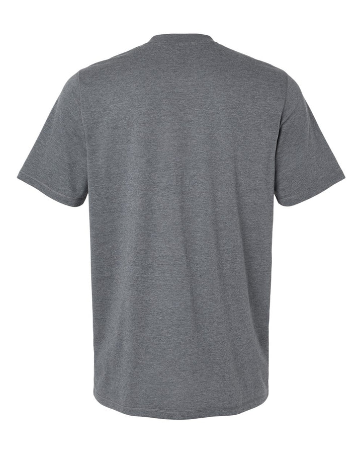 Rear View of Dark Grey Heather Blended T-Shirt - A556
