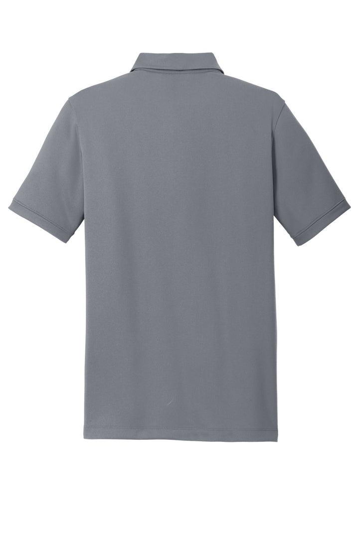 Rear View of Dark Grey Nike Dri-FIT Solid Icon Pique Modern Fit Polo. 746099
