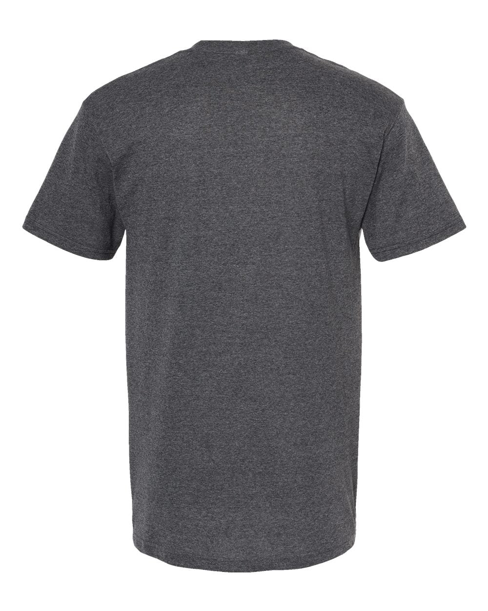 Rear View of Dark Heather Gold Soft Touch T-Shirt - 4800