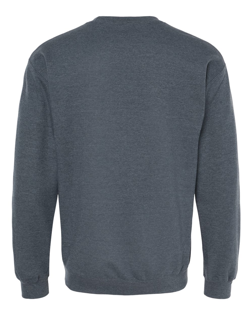 Rear View of Dark Heather Softstyle® Midweight Crewneck Sweatshirt - SF000