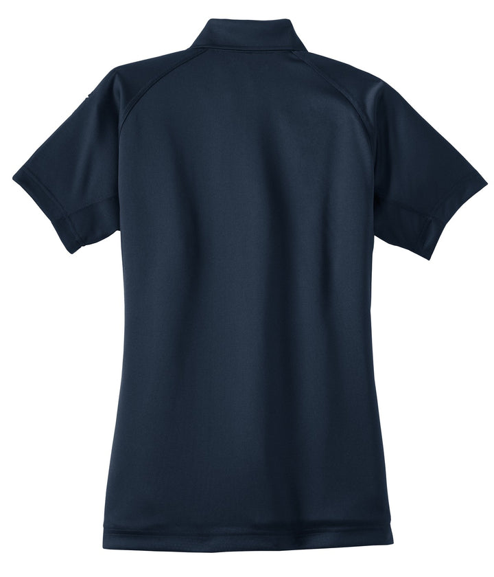 Rear View of Dark Navy CornerStone Women's Select Snag-Proof Tactical Polo. CS411
