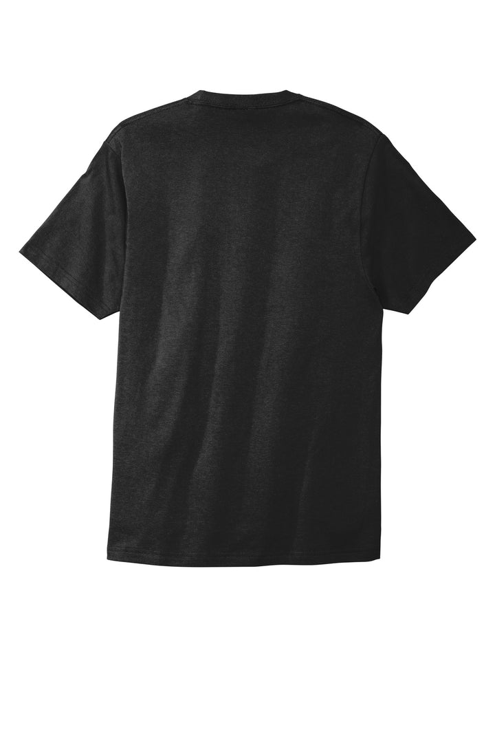 Rear View of Deep Black Port & Company Bouncer Tee PC600
