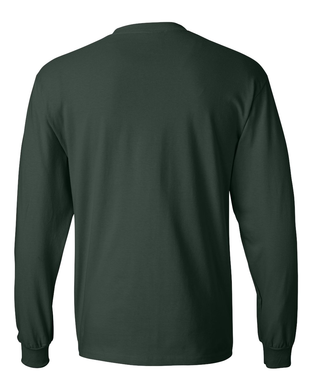 Rear View of Deep Forest Beefy-T® Long Sleeve T-Shirt - 5186