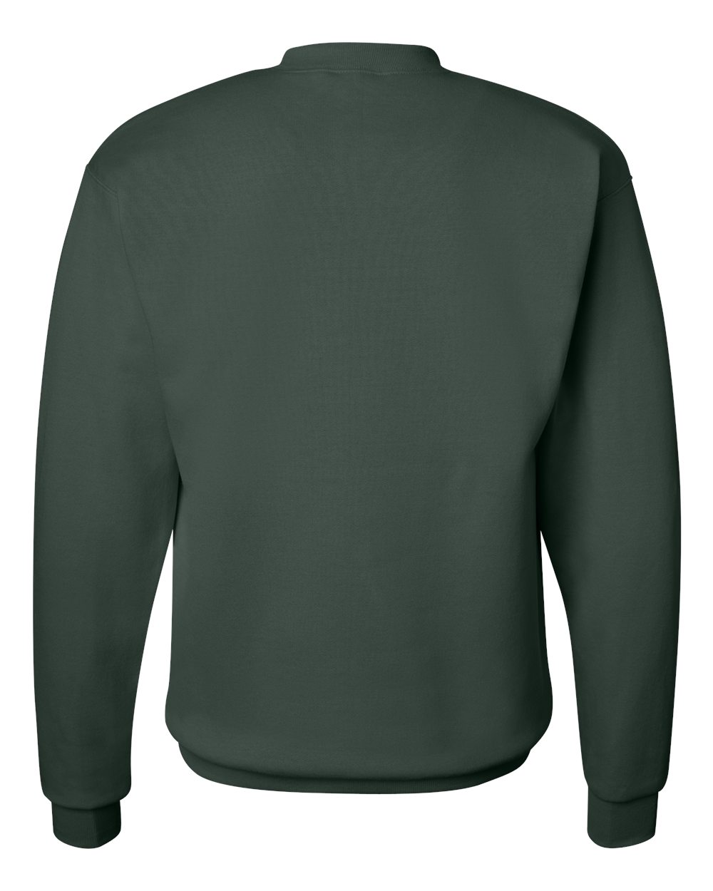 Rear View of Deep Forest Ecosmart® Crewneck Sweatshirt - P160