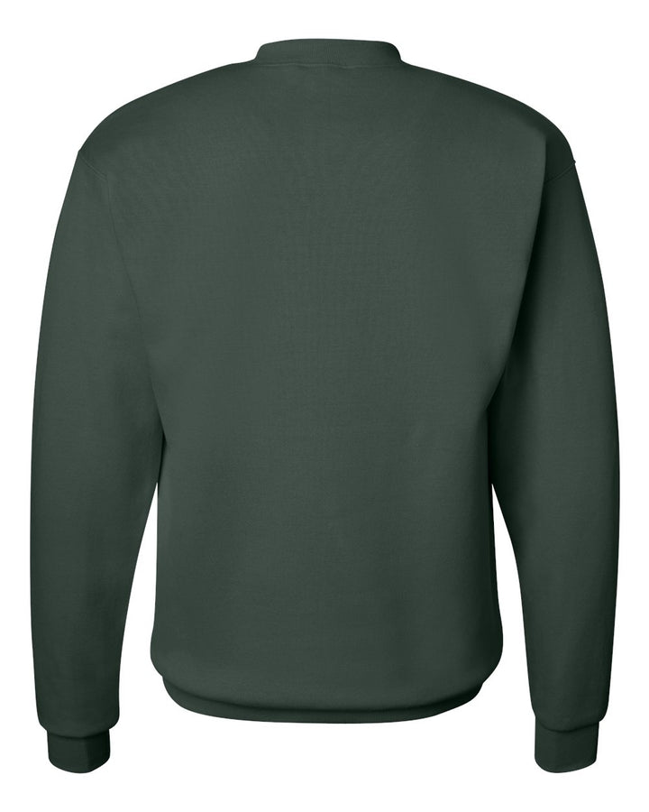 Rear View of Deep Forest Ecosmart® Crewneck Sweatshirt - P160