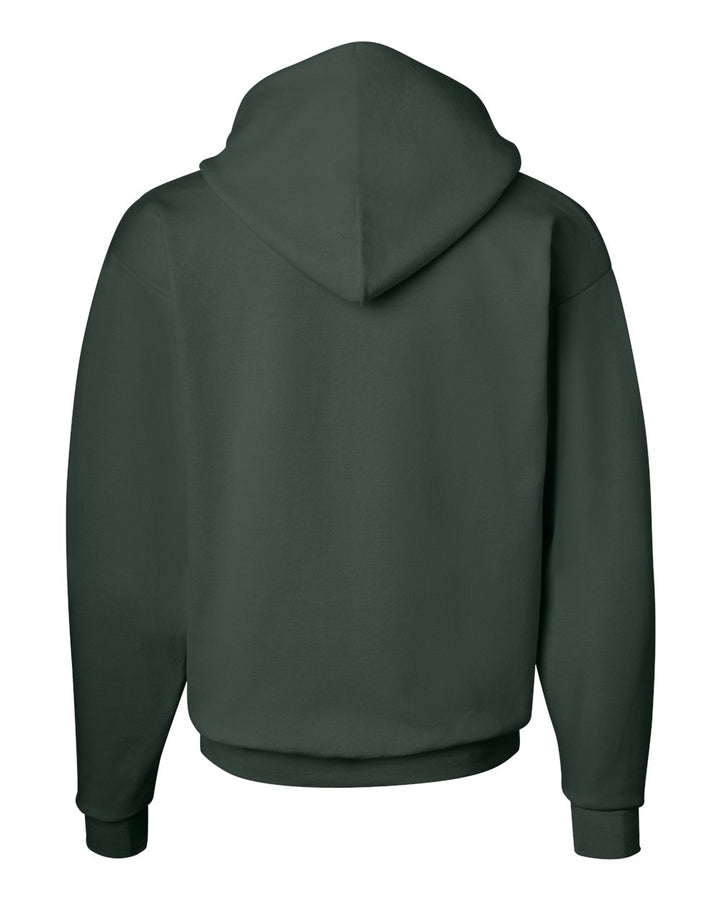 Rear View of Deep Forest Ecosmart® Hooded Sweatshirt - P170