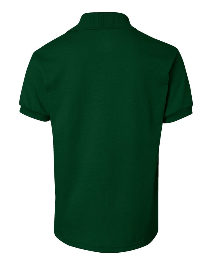 Rear View of Deep Forest Youth Ecosmart® Jersey Polo - 054Y