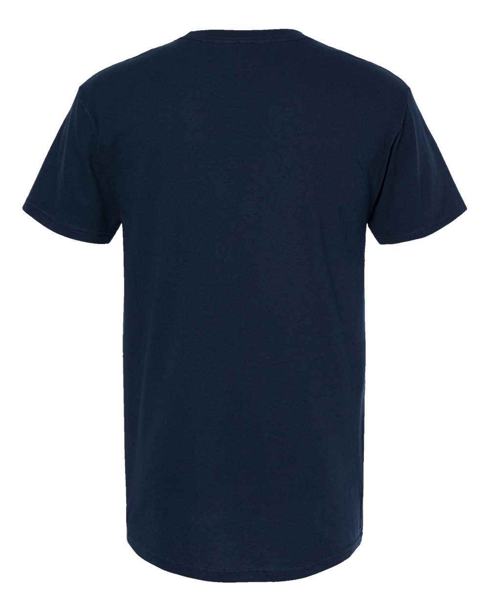 Rear View of Deep Navy Gold Soft Touch T-Shirt - 4800