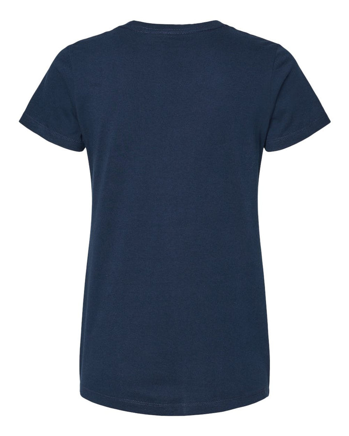 Rear View of Deep Navy Women's Gold Soft Touch T-Shirt - 4810
