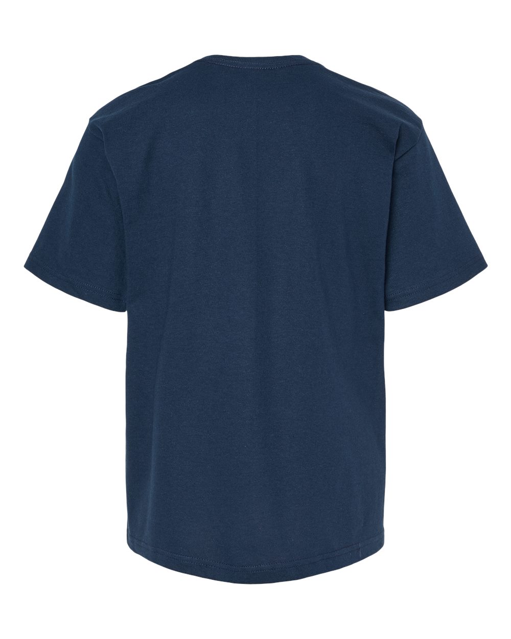 Rear View of Deep Navy Youth Gold Soft Touch T-Shirt - 4850