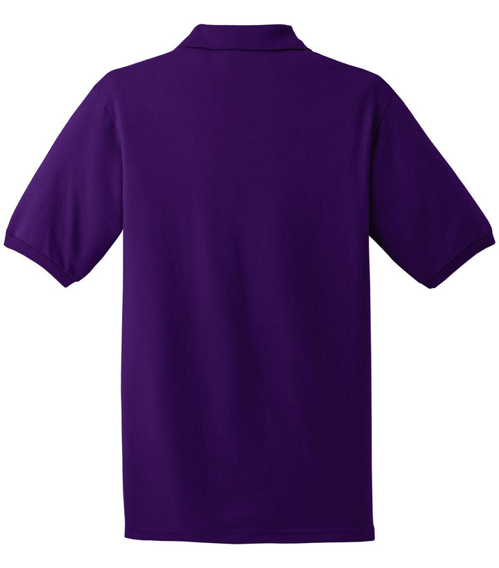 Rear View of Deep Purple Jerzees Dri-Power Sport Shirt. 437M