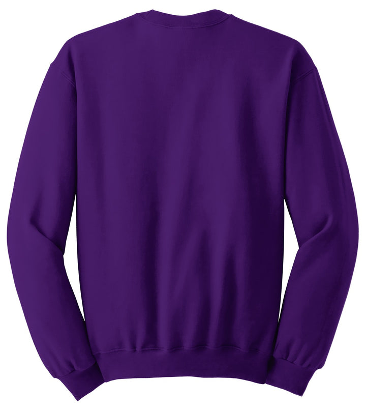 Rear View of Deep Purple Jerzees - NuBlend Crewneck Sweatshirt. 562M