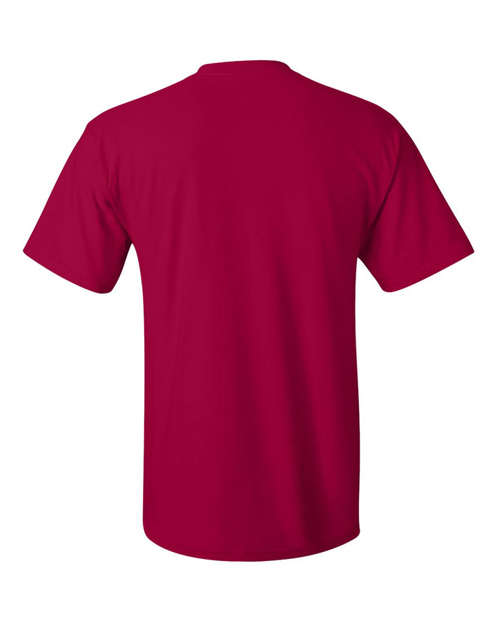 Rear View of Deep Red Authentic Pocket T-Shirt - 5590