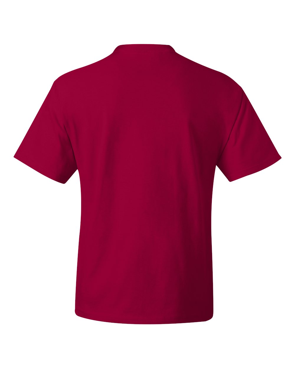 Rear View of Deep Red Beefy-T® T-Shirt - 5180