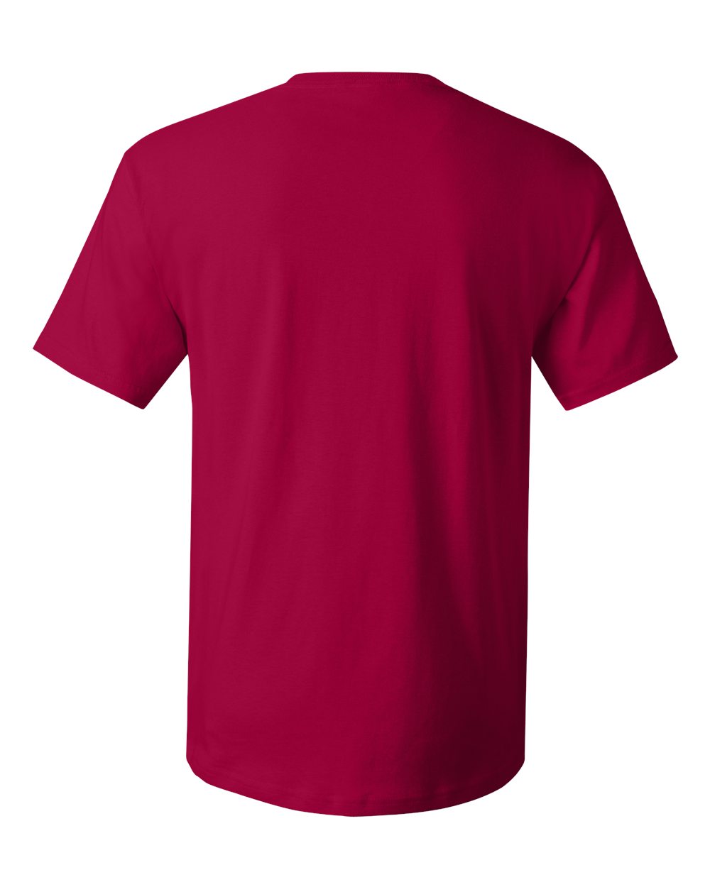 Rear View of Deep Red Essential-T T-Shirt - 5280