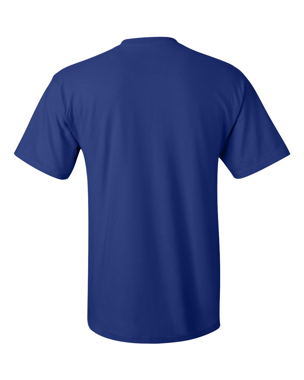 Rear View of Deep Royal Authentic Pocket T-Shirt - 5590