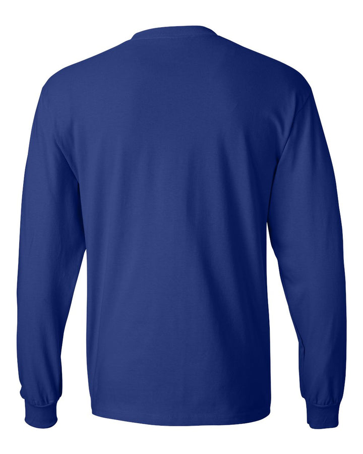 Rear View of Deep Royal Beefy-T® Long Sleeve T-Shirt - 5186